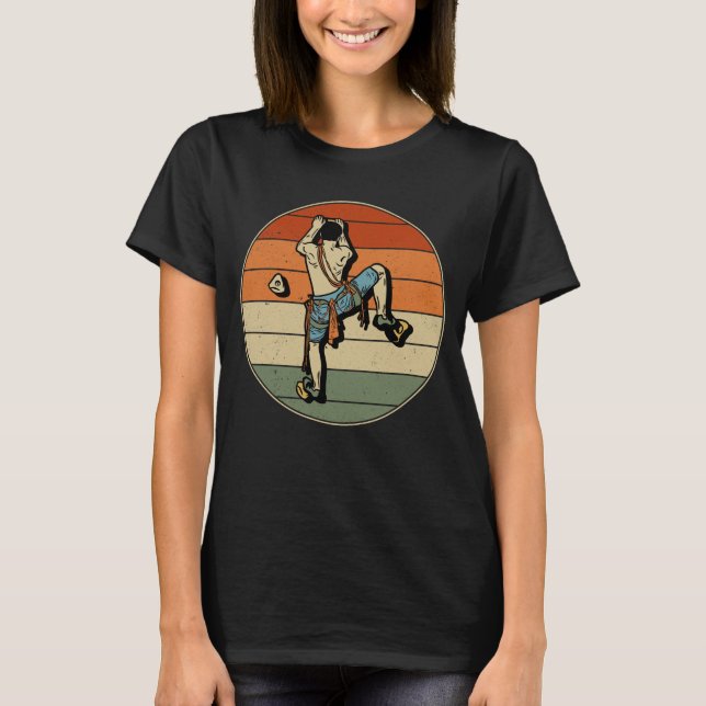 Camiseta Montañas Retro de escalada en roca (Anverso)
