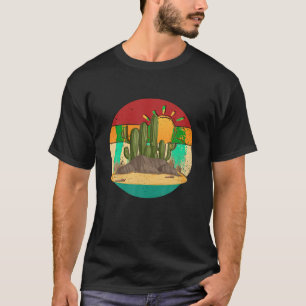 Camiseta Montañas Retro de la escena del desierto de los añ