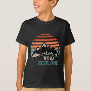 Camiseta Montañas Retro Nueva Zelanda 