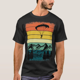 Camiseta Montañas Retro Parapente Hobby al aire libre Parag