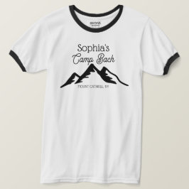 Camiseta Montañas Retro Personalizadas Camp Bach Negro