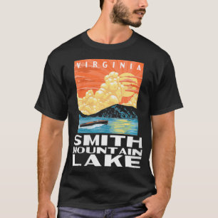 Camiseta Montañas Retro Smith del lago Virginia WPA Sty
