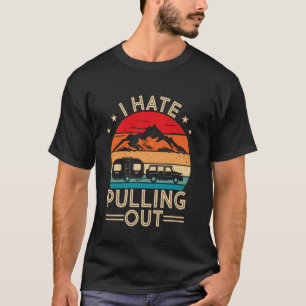 Camiseta Montañas retro vintage que odio sacar caravana