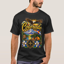 Camiseta montañas rocosas colorado, denver colorado, gran