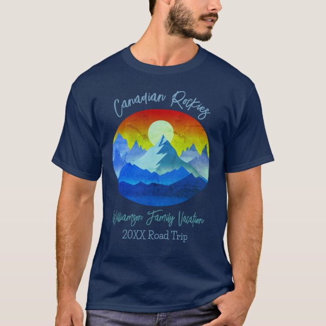 Camiseta Montañas Rocosas de Canadá Viaje familiar por carr (Anverso)