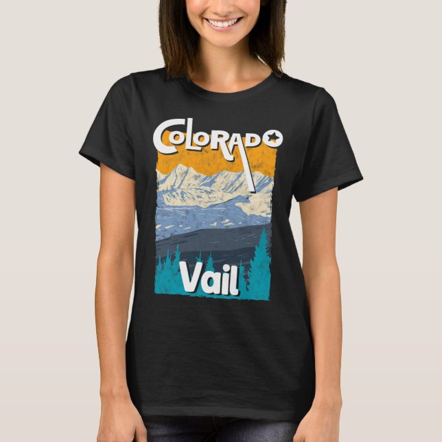 Camiseta Montañas rocosas del estado de la montaña de Vail  (Anverso)
