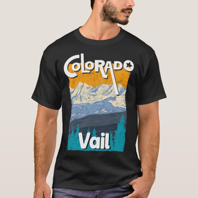 Camiseta Montañas rocosas del estado de la montaña de Vail  (Anverso)