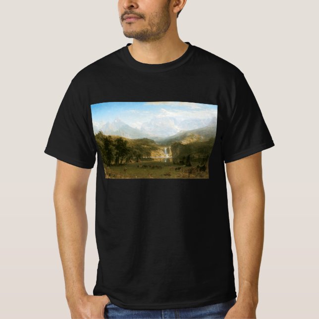 Camiseta Montañas rocosas, el pico de Lander de Albert Bier (Anverso)