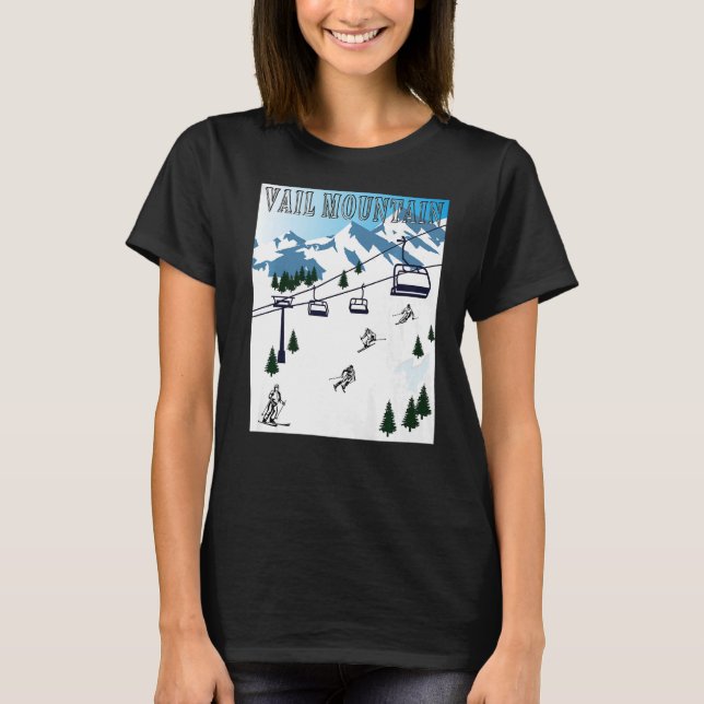 Camiseta Montañas Rocosas Vail Mountain Ski Deportivo (Anverso)