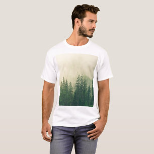 Camiseta Montañas Rocosas Verdes Nebulosas Colorado USA Ave