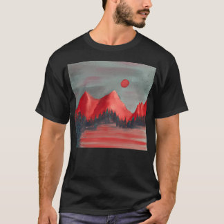 Camiseta Montañas Rojas Largas