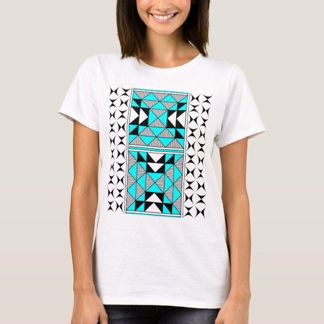 Camiseta Montañas sagradas en turquesa (Anverso)