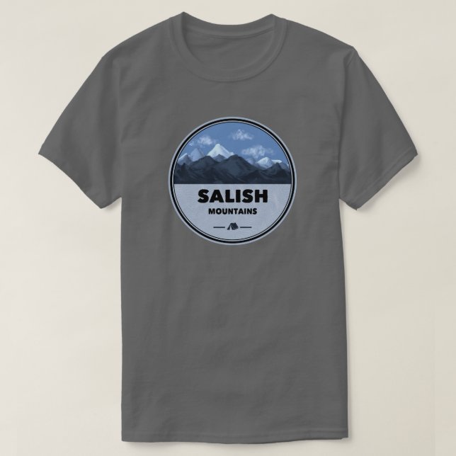 Camiseta Montañas Salish Montana Camping (Diseño del anverso)