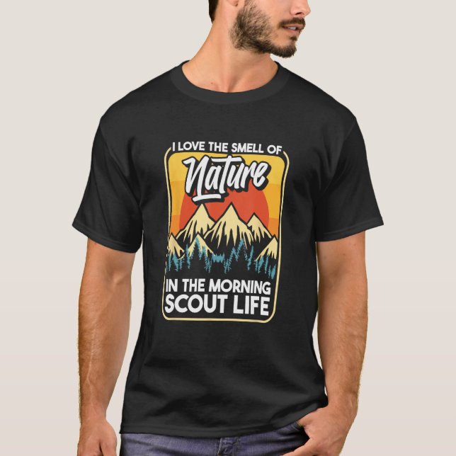 Camiseta Montañas Scout Naturaleza Uniforme Scoutin (Anverso)