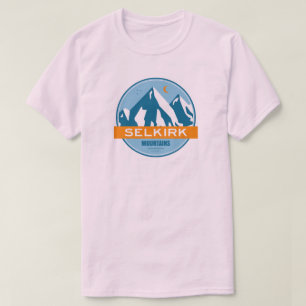 Camiseta Montañas Selkirk Columbia Británica Estrellas Luna