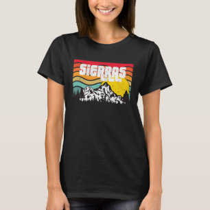 Camiseta Montañas Sierra High Sierras PCT Atardecer Vintage