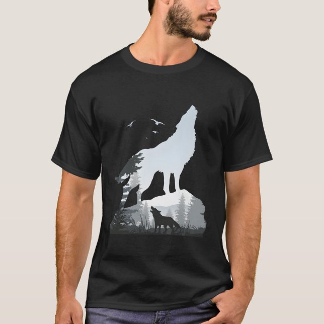 Camiseta Montañas silvestres Naturaleza Alumnos de animales (Anverso)
