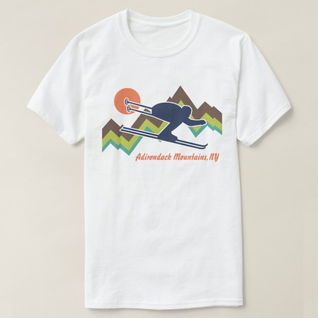 Camiseta Montañas Ski Adirondack NY (Diseño del anverso)