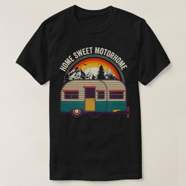 Camiseta Montañas Sunset Hogar Sweet Motorhome (Diseño del anverso)