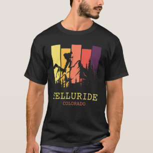 Camiseta Montañas Telluride Colorado Retro Senderismo Tellu