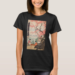 Camiseta Montañas Ukiyo-e Cherry Blossom japonesas