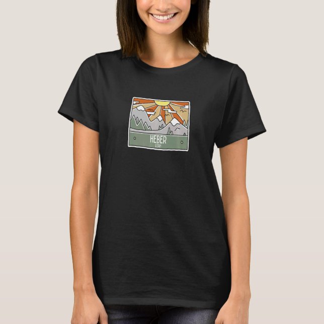 Camiseta Montañas Utah Heber UT Vacation Souvenir Premium (Anverso)