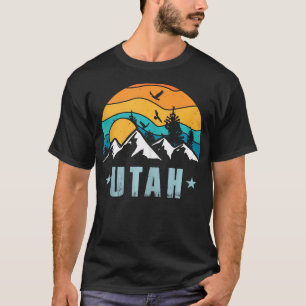 Camiseta Montañas Utah Retro Vintage Senderismo