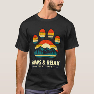 Camiseta Montañas vintage amantes de los perros garras y re