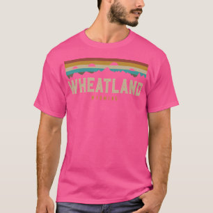 Camiseta Montañas Vintage de Wheatland Wyoming Camping Send
