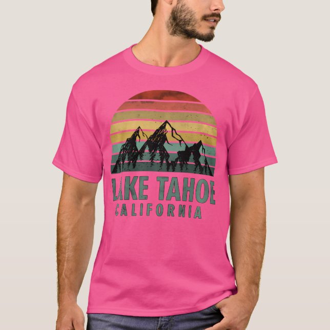 Camiseta Montañas Vintage del Lago Tahoe California (Anverso)