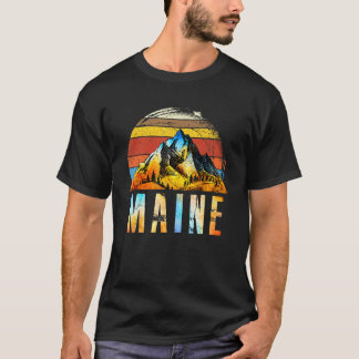 Camiseta Montañas Vintage Maine Retro con problemas