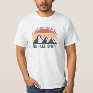 Camiseta Montañas vintage pasteles están llamando monograma