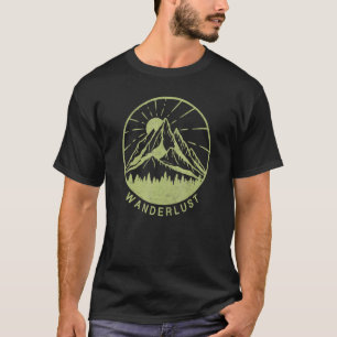 Camiseta Montañas Wanderlust Naturaleza vintage del viaje a