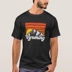 Camiseta Montañas Wyoming Retro Hiking Love Wyomin