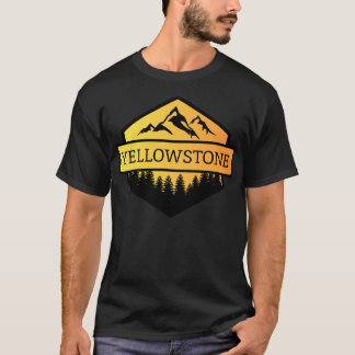 Camiseta Montañas y árboles de Yellowstone Montana