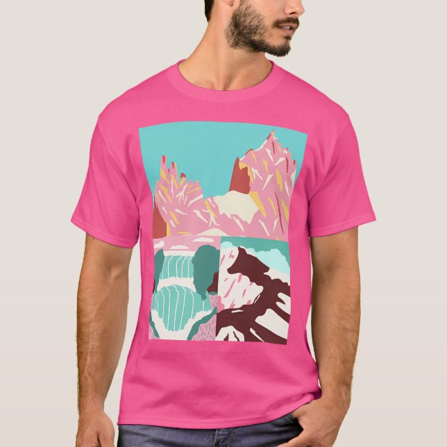 Camiseta Montañas Y Nieve Activas (Anverso)