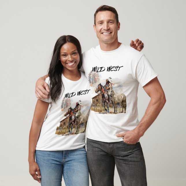 Camiseta Montañas y Pistoleros del Lejano Oeste (Unisexo)