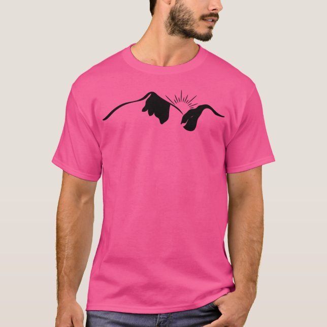 Camiseta Montañas Y Silueta Solar Activa (Anverso)