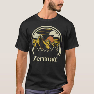 Camiseta Montañas Zermatt Suiza Senderismo Al Aire Libre