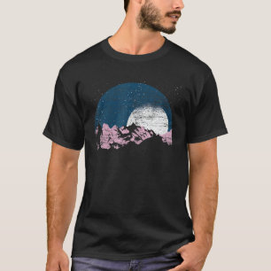 Camiseta Montañero de Montaña de Luna Llena Senderismo al A