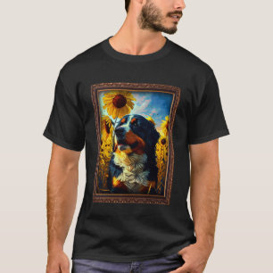 Camiseta Montañismo Bernés Pintura Flor de girasol Mamá