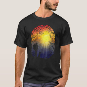 Camiseta Montañismo de Aventura Senderismo Con Perro Alemán