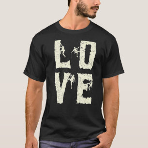 Camiseta Montañismo de escalada de rock amor en canas