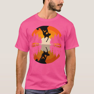 Camiseta Montañismo de las Montañas de Escala de Rocas - Si
