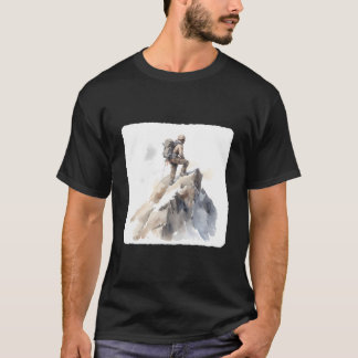 Camiseta Montañista alcanzando la cima Montañismo Hasta