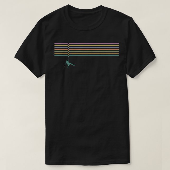 Camiseta Montañista de escalada de rock colgante con remate (Diseño del anverso)