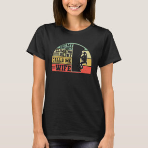 Camiseta Montañista de escalada roca doblando mi favorito C