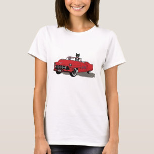 Camiseta Montar a caballo de la alegría de dos gatos