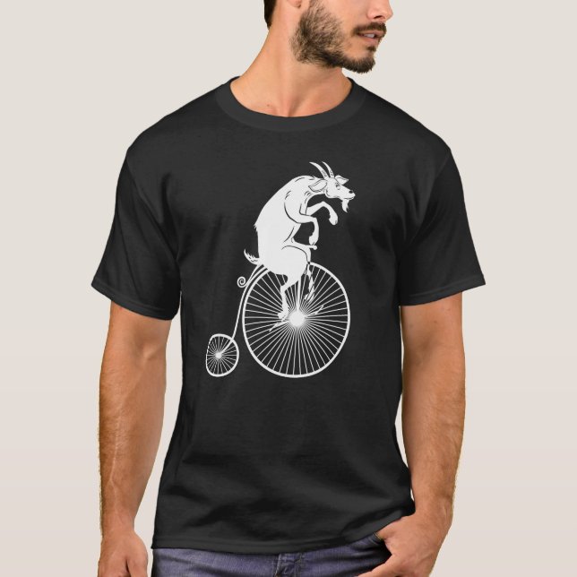 Camiseta Montar a caballo de la cabra en la bici del (Anverso)