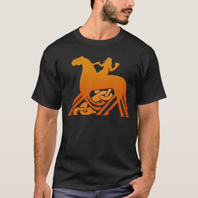 Camiseta Montar a caballo de Odin en la mitología de (Anverso)